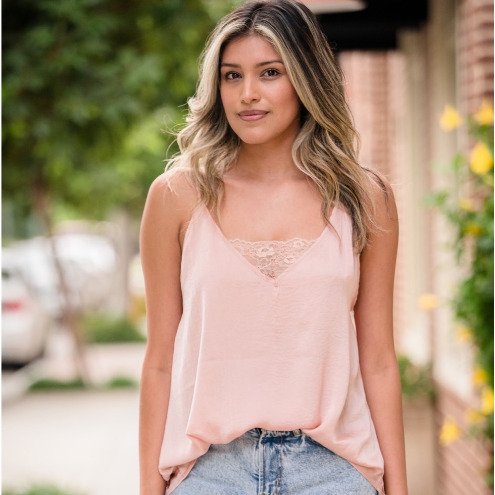 Blush Silky Tank Top